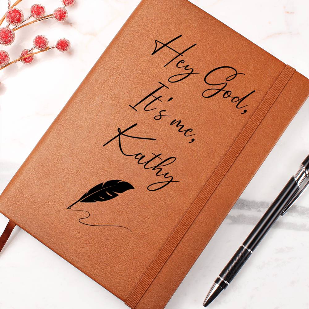 Hey God It's Me Personalized Leather Prayer Journal