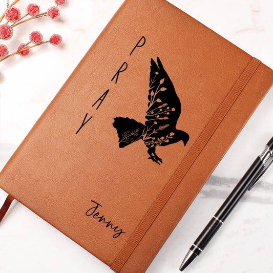 Personalized Leather Prayer Journal for Women, Christian Dove Daily Devotional Journal Religious Gifts for Women
