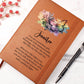 Rainbow Butterfly Personalized Leather Journal for Daughter