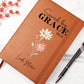 Saved By Grace Personalized Leather Journal for Women