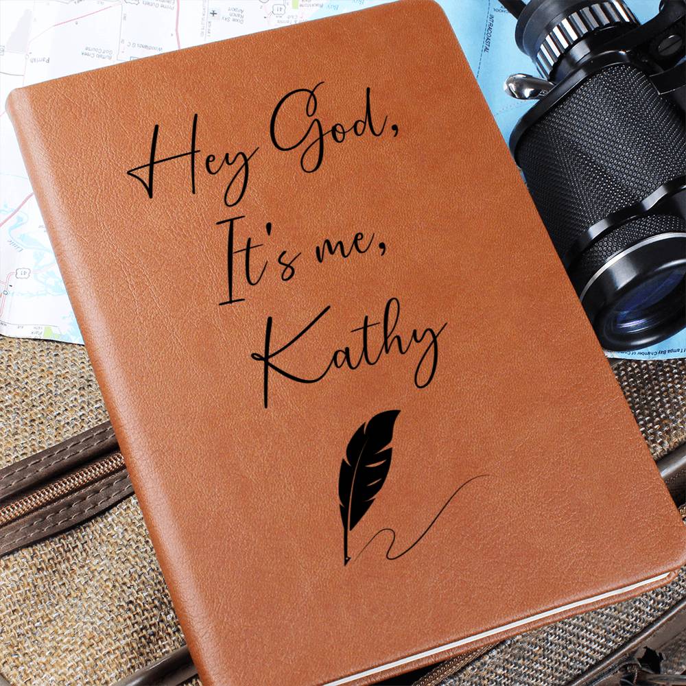 Hey God It's Me Personalized Leather Prayer Journal