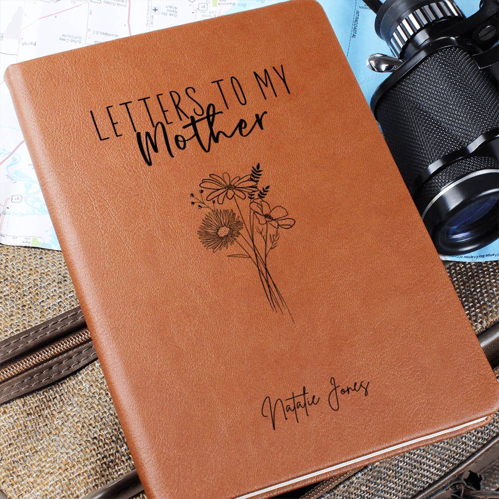 Letters To My Mother Personalized Leather Journal, Gift for Mother from Daughter Mothers Day Gifts Keepsake for Mom Gifts Unique