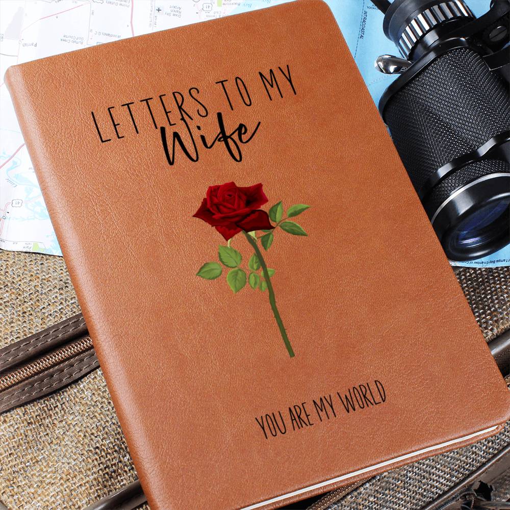 Letters to My Wife Personalized Leather Journal, Valentines Day Gift for Wife Sentimental Gift Wife Anniversary Romantic Gift