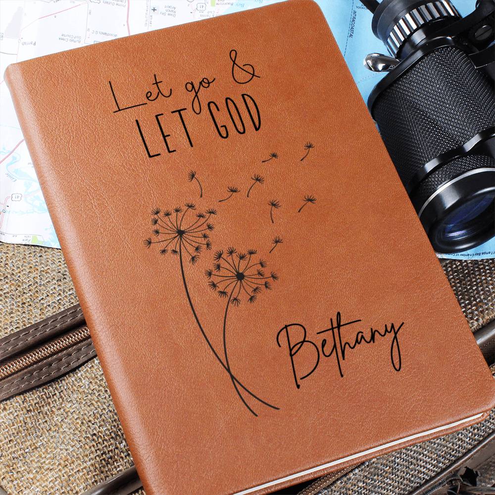 Let Go & Let God Personalized Leather Prayer Journal