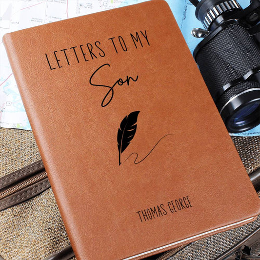 Letters to my Son Personalized Leather Journal, Keepsake Gift for Son Legacy Letters to Son, Father Son Gift, Mother Son Gift
