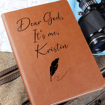 Dear God It's Me Personalized Leather Prayer Journal - FREE SHIPPING when you buy 2 or more!