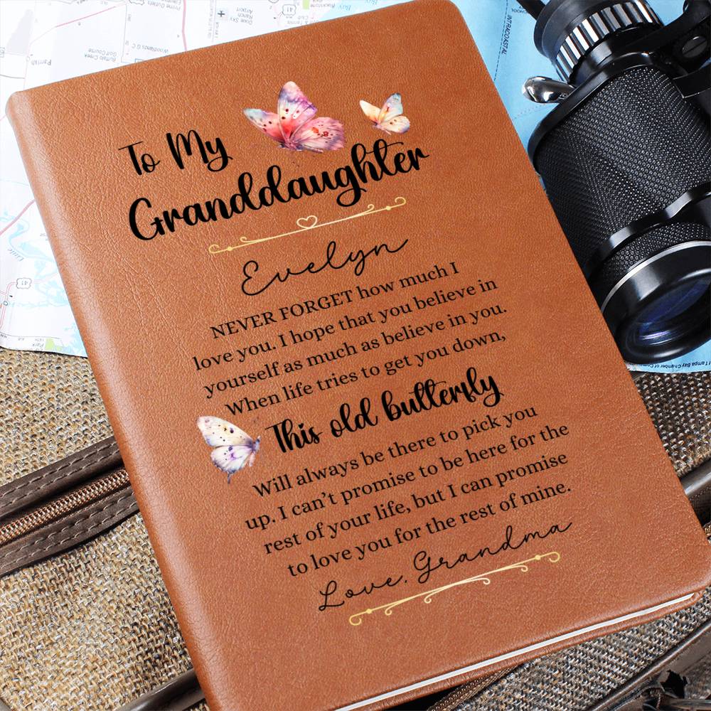 To My Granddaughter Butterfly Personalized Message Journal from Grandma