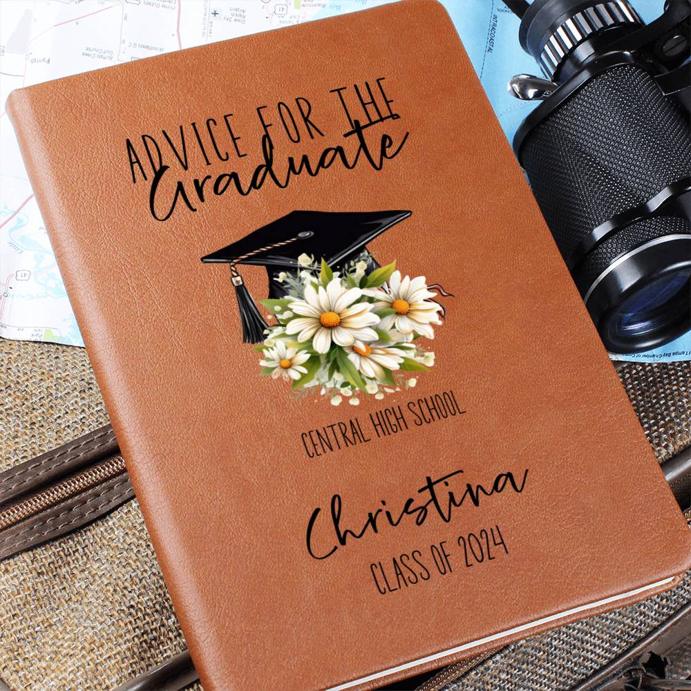 Graduation Gifts for Girls Personalized Leather Journal Advice for the Graduate Guest Book Sentimental Gifts for Graduation