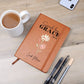 Saved By Grace Personalized Leather Journal for Women