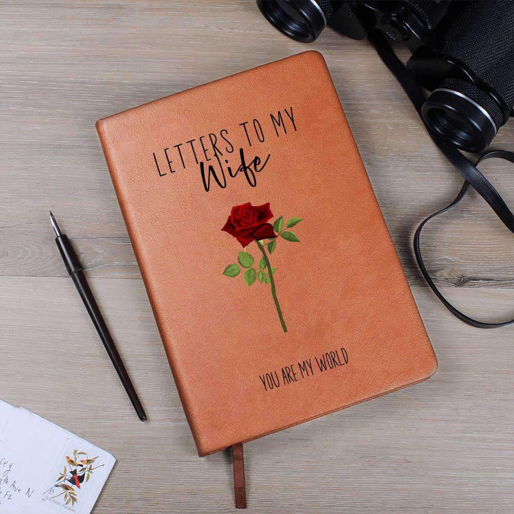 Letters to My Wife Personalized Leather Journal, Valentines Day Gift for Wife Sentimental Gift Wife Anniversary Romantic Gift