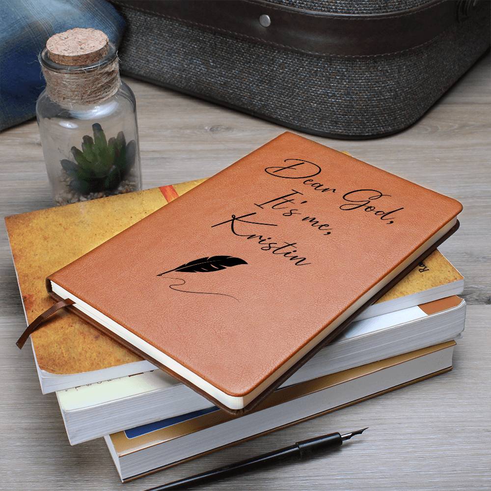 Dear God It's Me Personalized Leather Prayer Journal - FREE SHIPPING when you buy 2 or more!