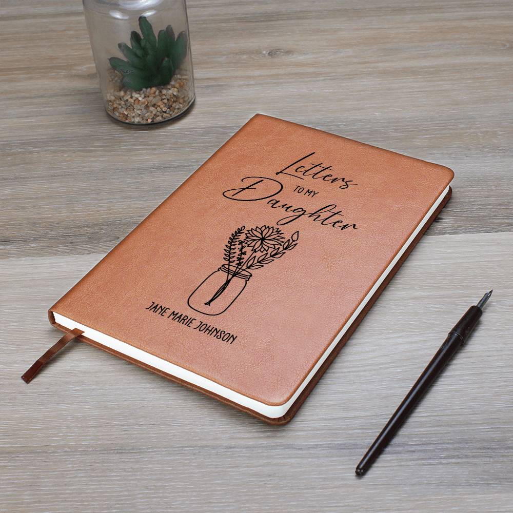 Letters to my Daughter Personalized Leather Bookmark Journal