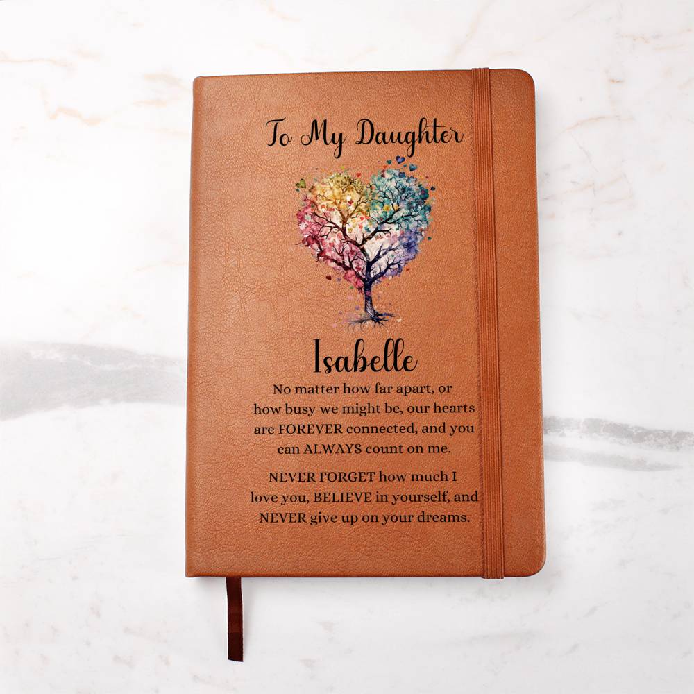 Rainbow Heart Tree Forever Connected Personalized Journal for Daughter