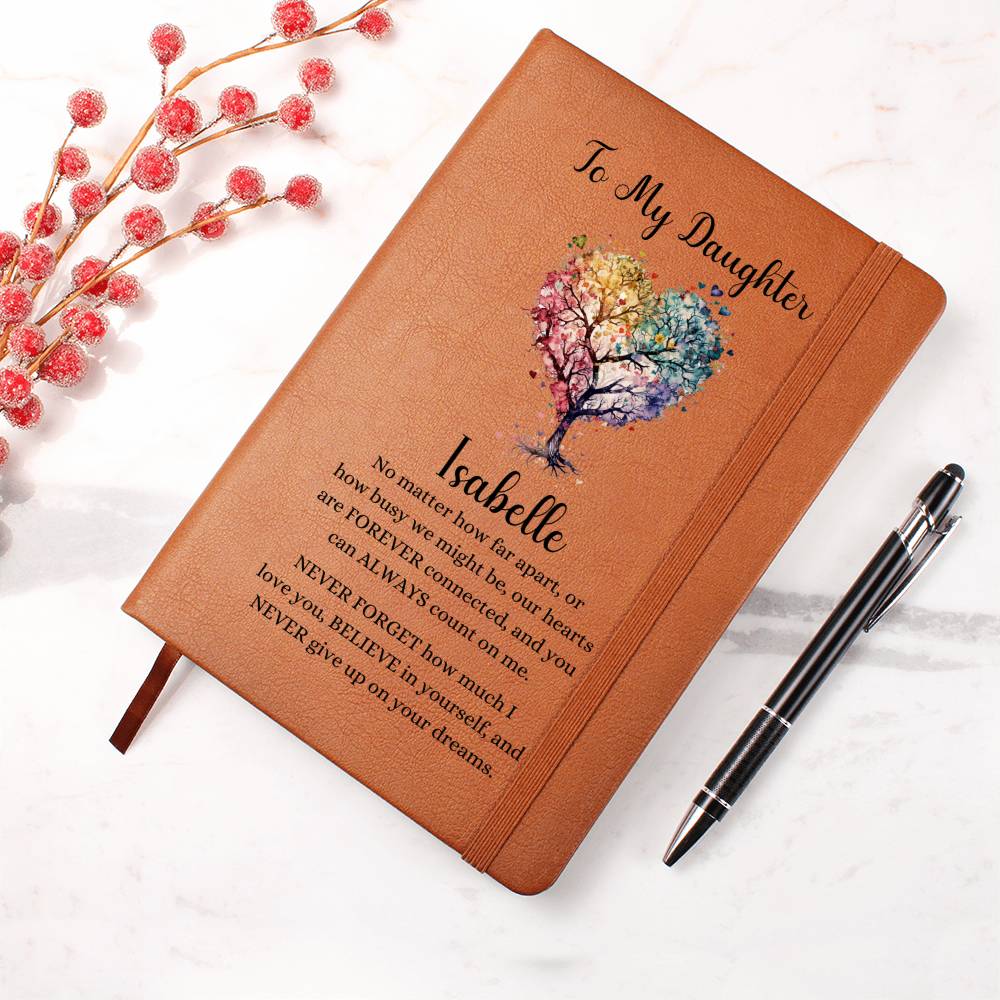 Rainbow Heart Tree Forever Connected Personalized Journal for Daughter