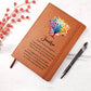 Rainbow Butterfly Tree Connected for Life Personalized Leather Journal for Daughter