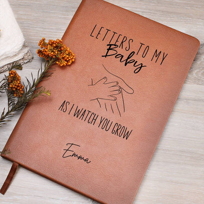 Letters To My Baby Personalized Leather Journal for New Mom Mothers Day Gift First Time Mom Gifts, Baby Shower Gift Baby Keepsake