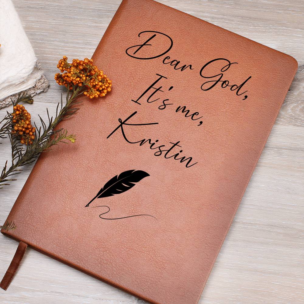 Dear God It's Me Personalized Leather Prayer Journal - FREE SHIPPING when you buy 2 or more!