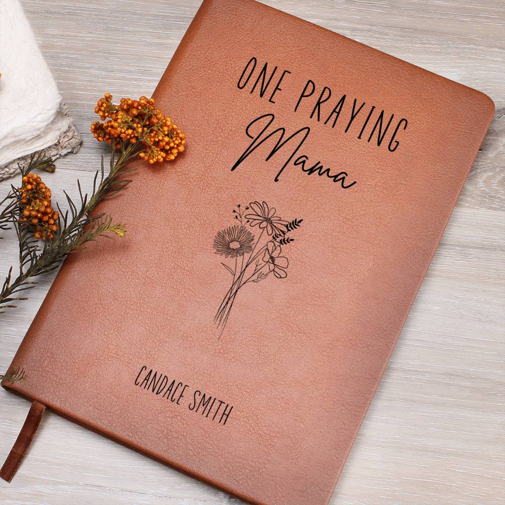 One Praying Mama Personalized Leather Prayer Journal