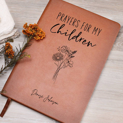 Prayers For My Children Personalized Leather Prayer Journal