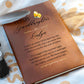 To My Granddaughter Connected for Life Personalized Leather Journal