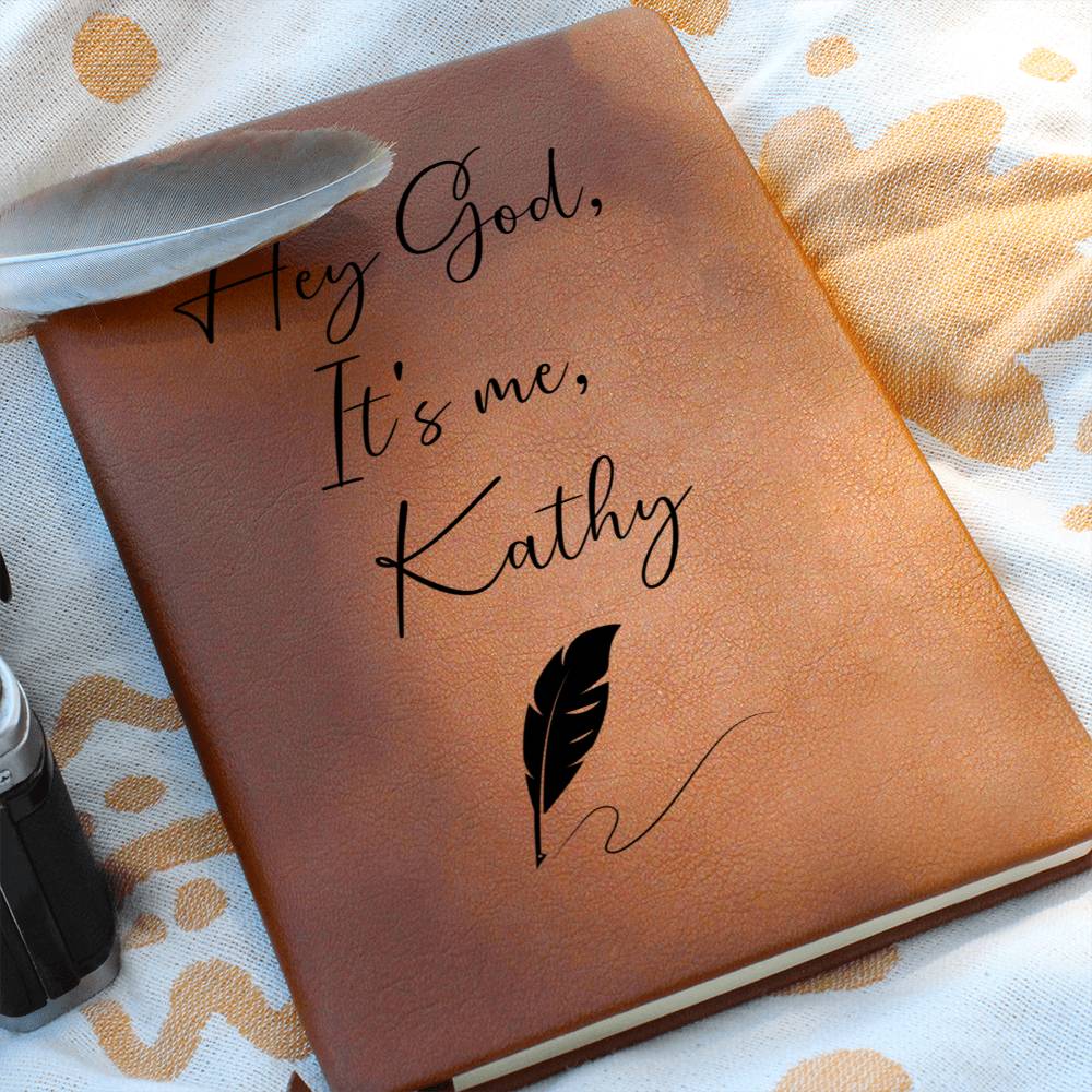 Hey God It's Me Personalized Leather Prayer Journal