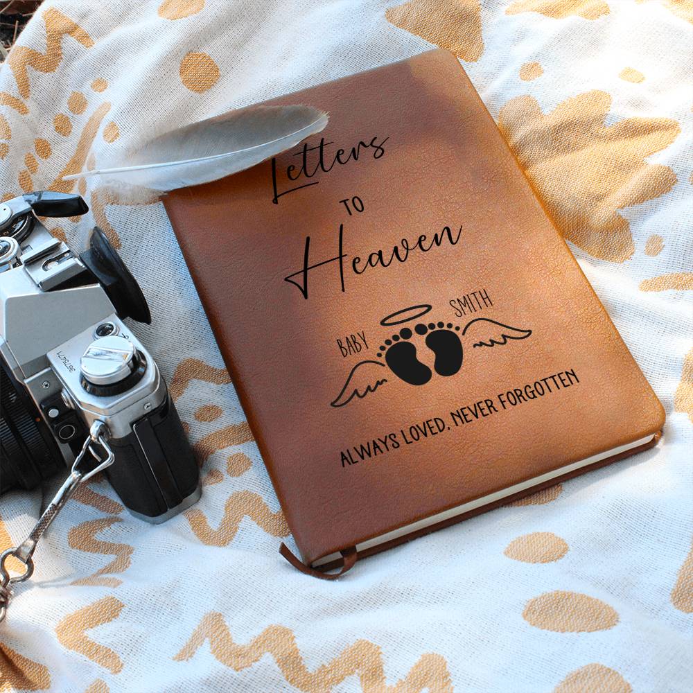 Letters to Heaven Infant Loss Personalized Leather Journal