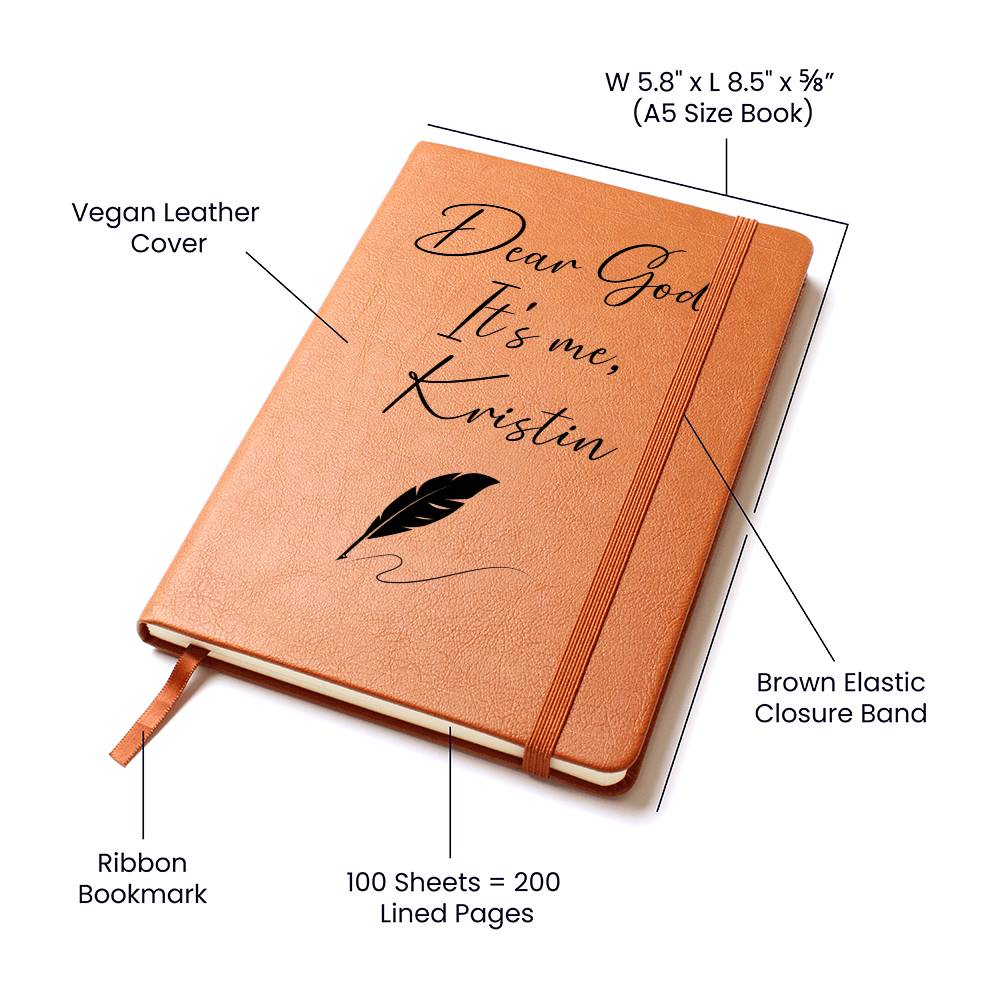 Dear God It's Me Personalized Leather Prayer Journal - FREE SHIPPING when you buy 2 or more!