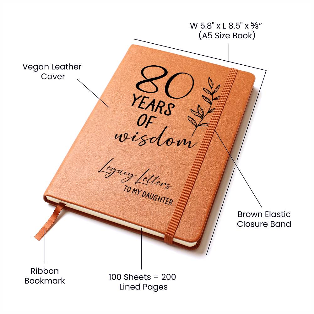 Years of Wisdom Legacy Journal Gift Customizable Leather Journal