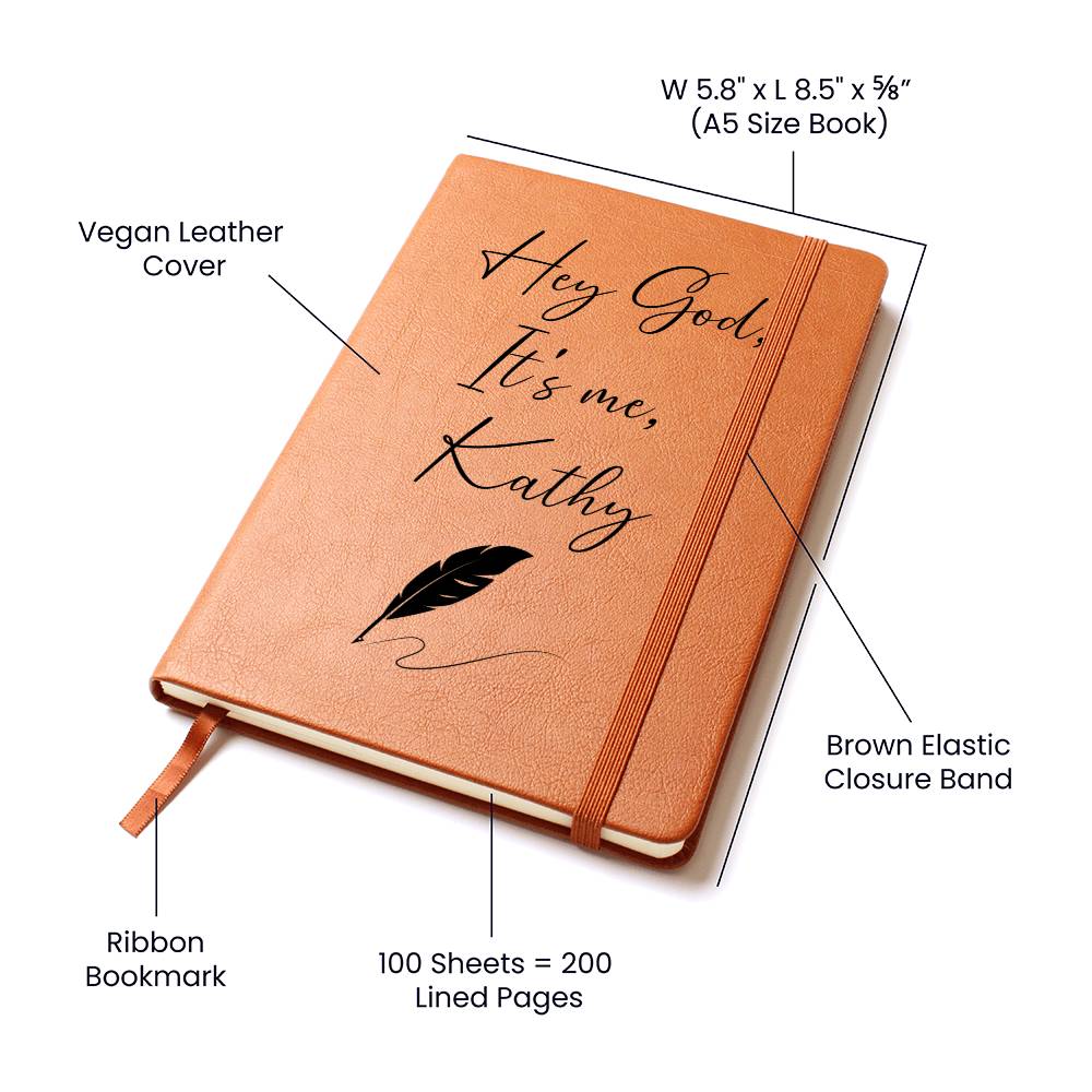 Hey God It's Me Personalized Leather Prayer Journal