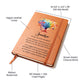 Rainbow Butterfly Tree Connected for Life Personalized Leather Journal for Daughter