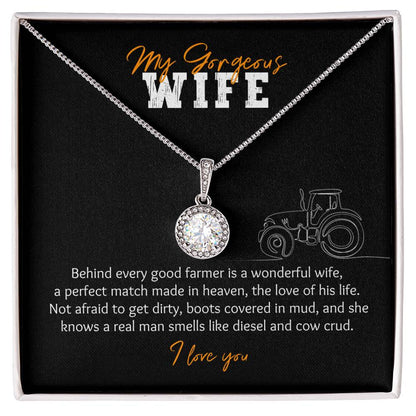 Diesel and Cow Crud Farm Wife Eternal Hope Necklace