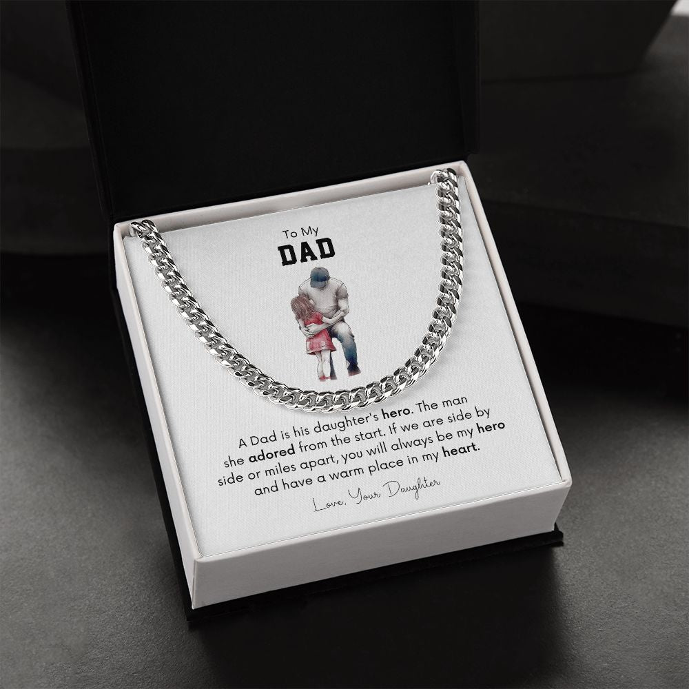 Daughter's Hero Father Necklace