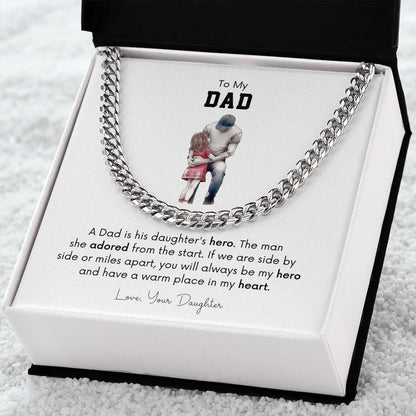 Daughter's Hero Father Necklace