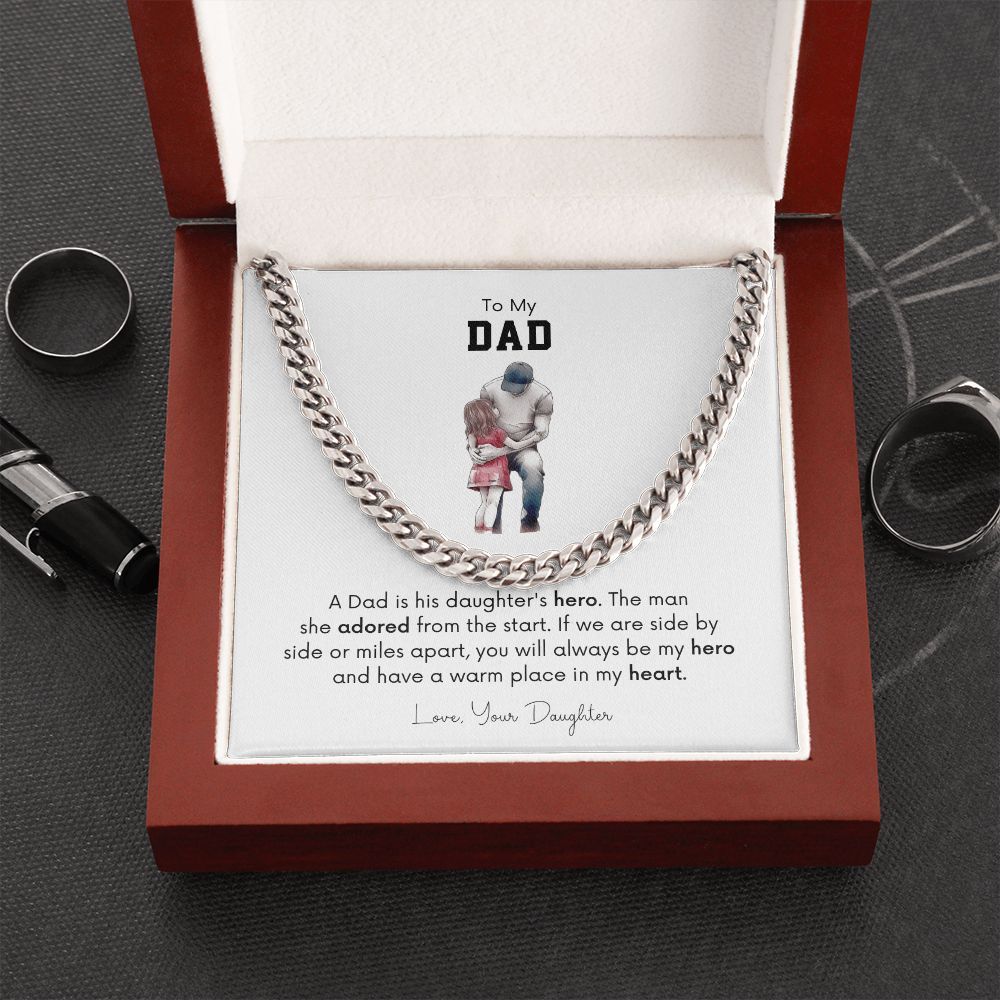 Daughter's Hero Father Necklace