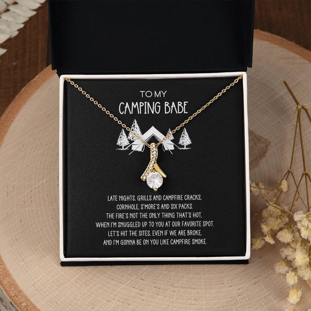 To My Camping Babe Humor Poem Alluring Beauty Necklace