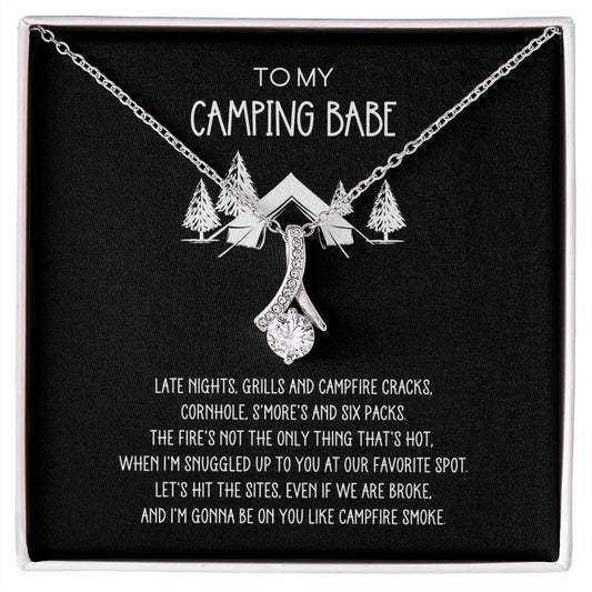 To My Camping Babe Humor Poem Alluring Beauty Necklace