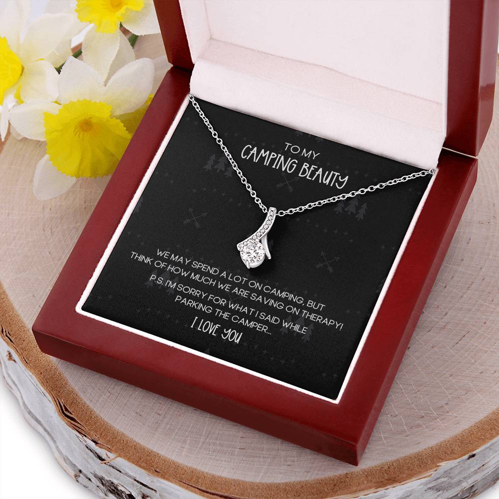 Camping Humor Camping Beauty Alluring Beauty Necklace