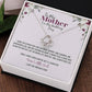 Burgundy Floral Wedding Day Mother Personalized Love Knot Necklace