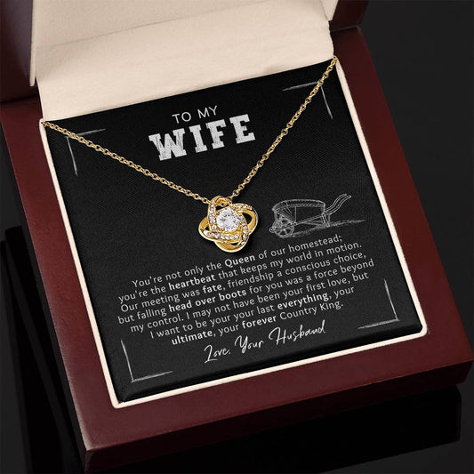 Forever Country King Farm Wife Love Knot Necklace