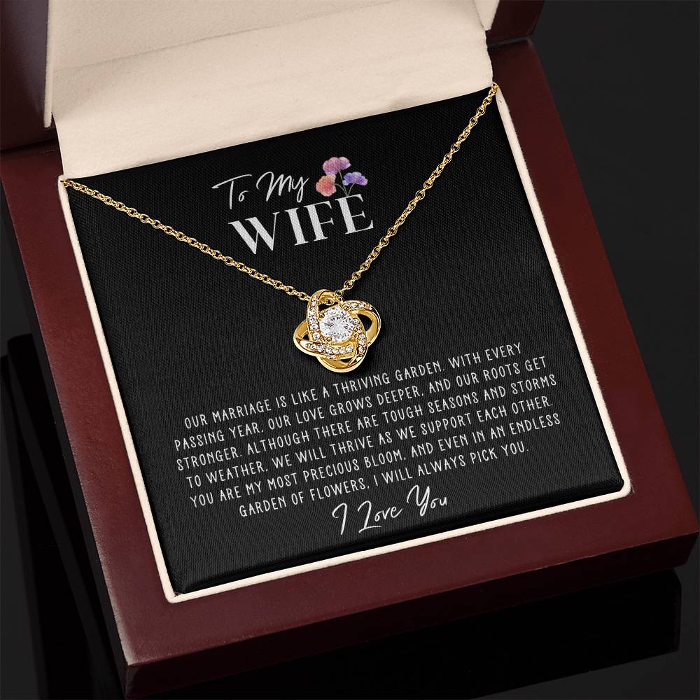 Thriving Garden Wife Love Knot Necklace