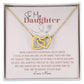 To My Daughter Roller Coaster Personalized Interlocking Hearts Necklace