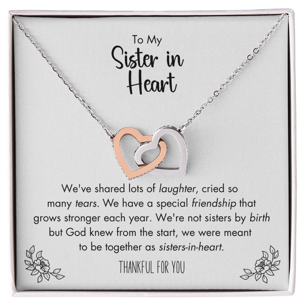 Sister in Heart Christian Friendship Necklace