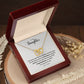 To My Daughter Graduation Interlocking Hearts Necklace Congratulatory Gift for Daughter