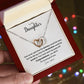 To My Daughter Graduation Interlocking Hearts Necklace Congratulatory Gift for Daughter