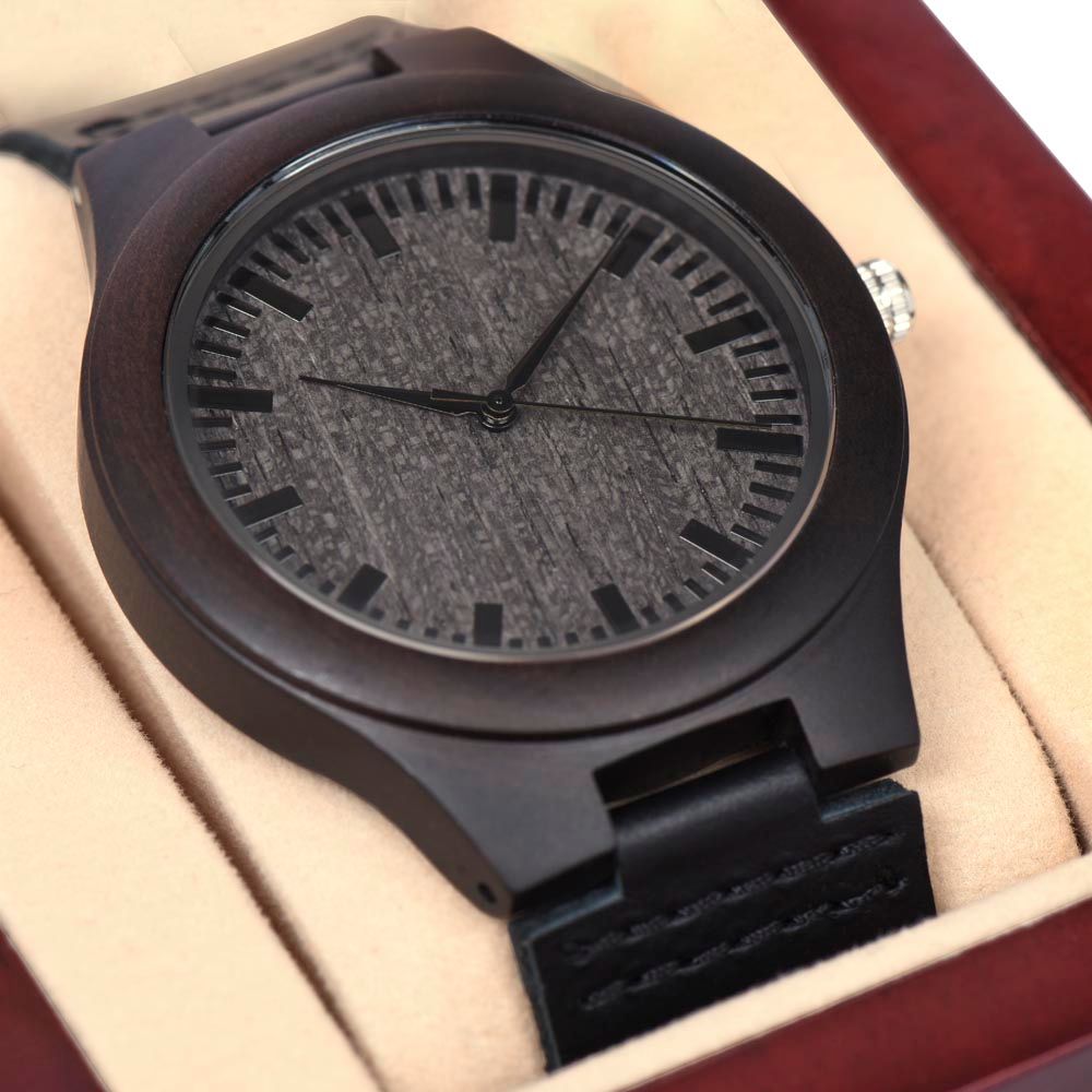 To My Dad Wooden Watch with Personalized Card