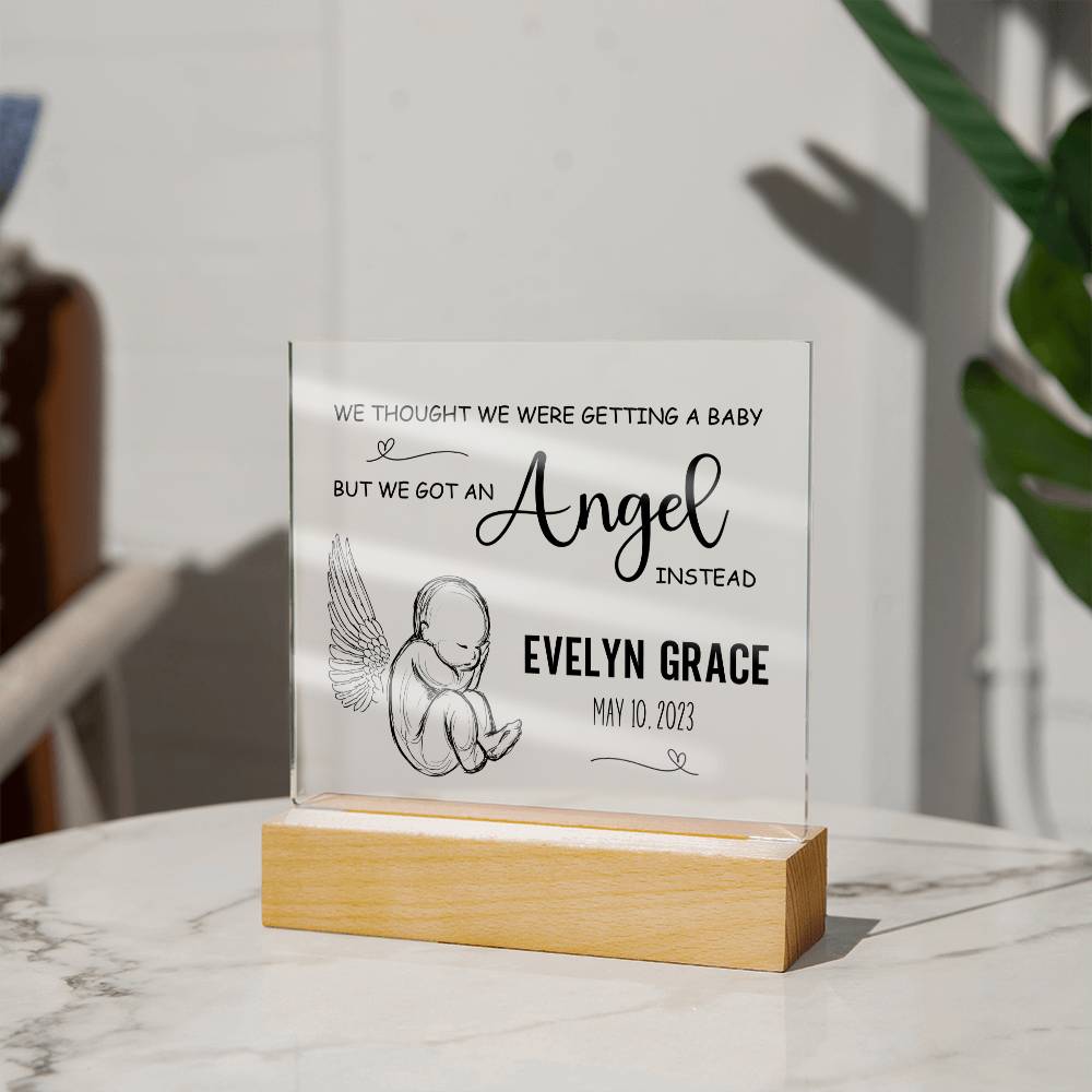 Angel Baby Memorial Plaque for Miscarriage and Infant Loss