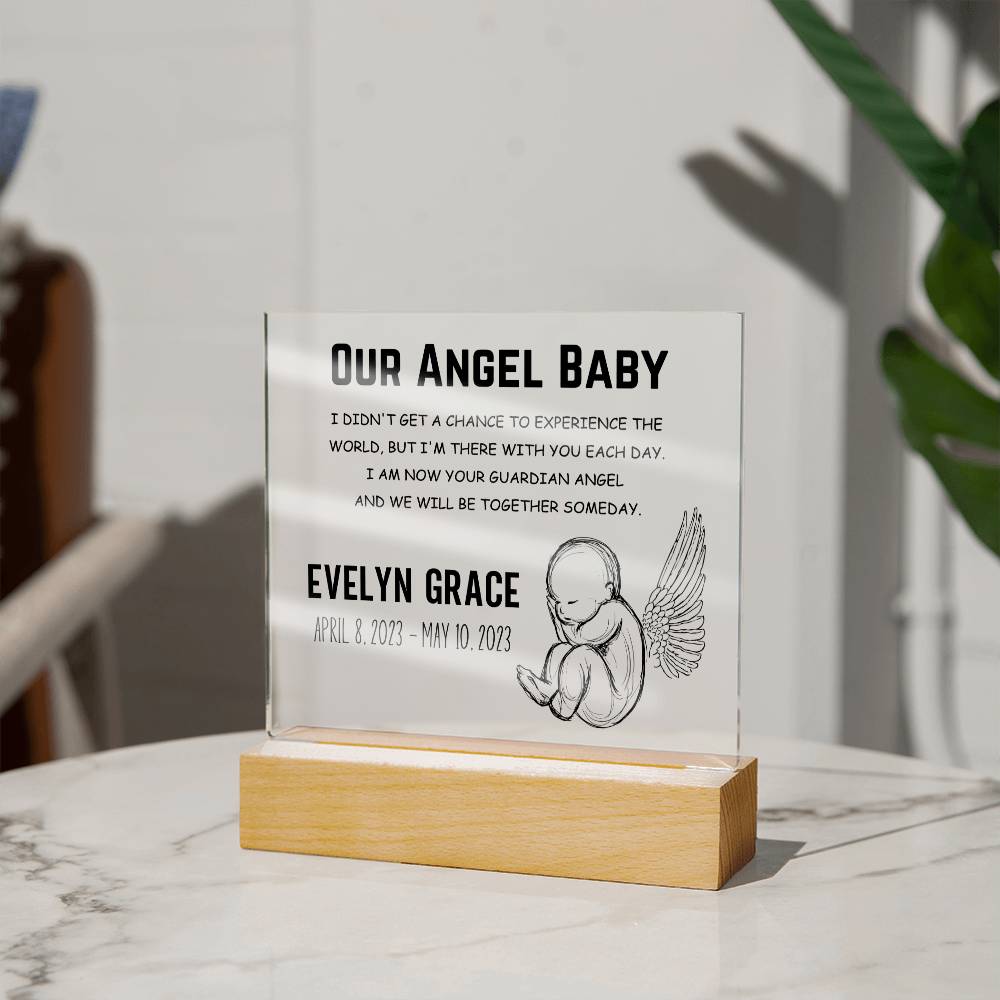 Our Angel Baby Miscarriage and Infant Loss Keepsake Plaque