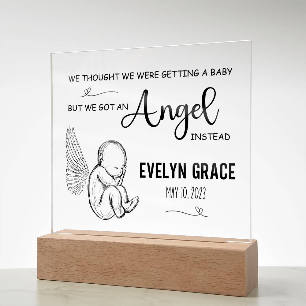 Angel Baby Memorial Plaque for Miscarriage and Infant Loss