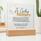 Godly Mother Poem Acrylic Plaque from Daughter - Gold