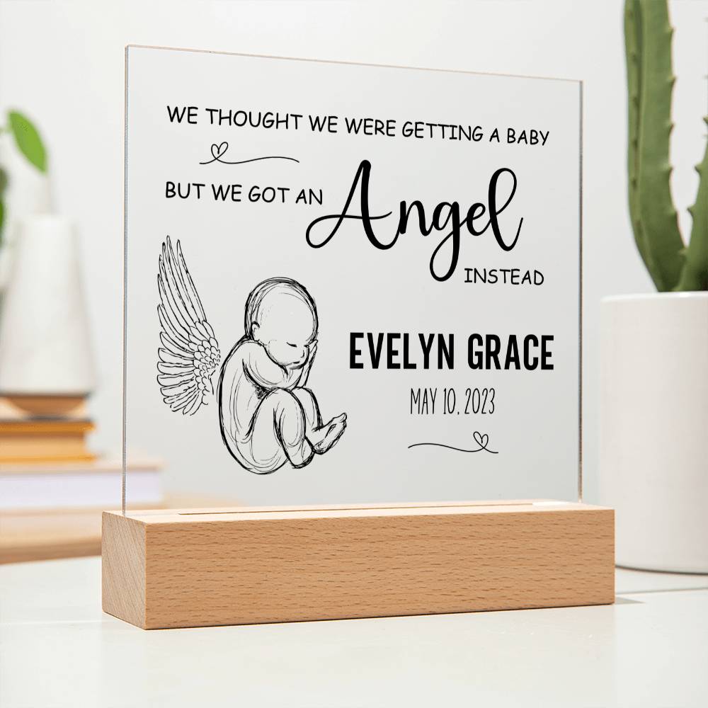 Angel Baby Memorial Plaque for Miscarriage and Infant Loss